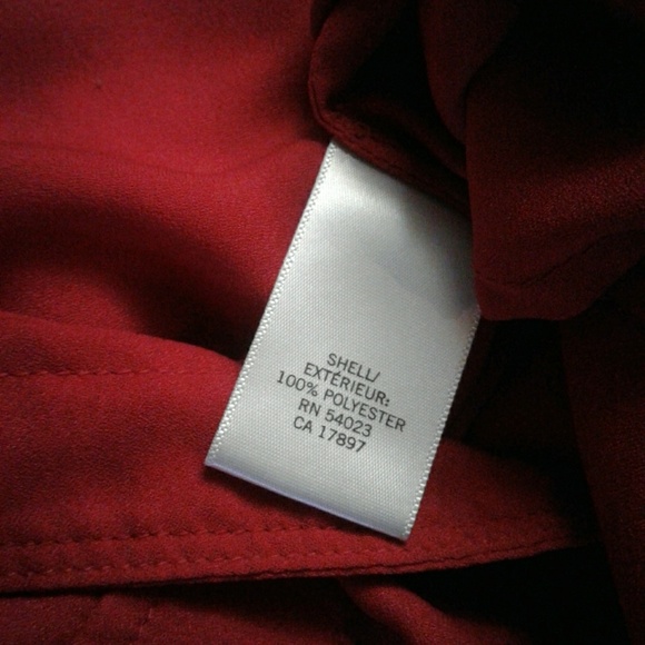 Banana Republic button down blouse Red PM - Picture 4 of 8
